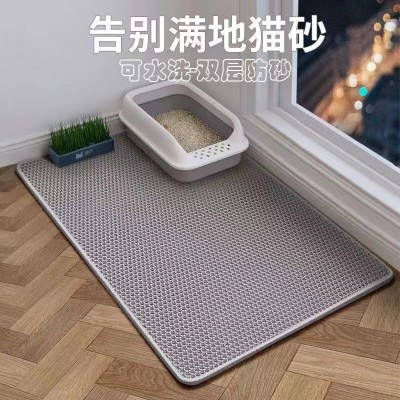 厂家批发双层镂空蜂窝孔猫砂盆垫智能猫砂厕所颗粒收集eva猫砂垫图2