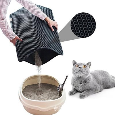 厂家批发双层镂空蜂窝孔猫砂盆垫智能猫砂厕所颗粒收集eva猫砂垫图4