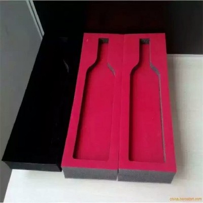 厂家定制化妆品植绒内托盒子EVA带绒毛内衬海绵盒子图2