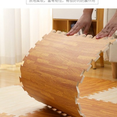 仿木纹拼接地板EVA泡沫地垫子榻榻米60*60环保无味儿童爬行垫包邮图4