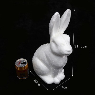 新型泡沫模型兔子 DIY创意塑料模型桌面摆件多规格可选厂家批发图3