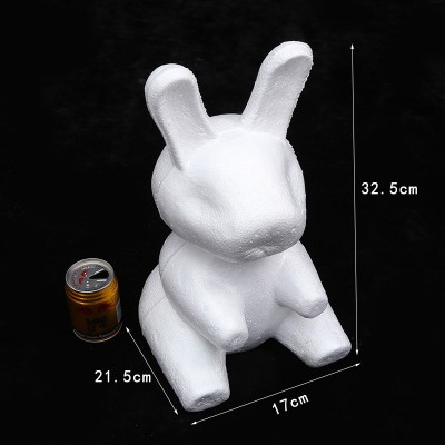 新型泡沫模型兔子 DIY创意塑料模型桌面摆件多规格可选厂家批发图2