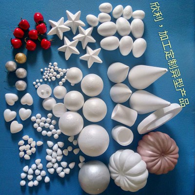 eps保丽龙圣诞圆球 白色实心雪花塑料泡沫颗粒球异型EPS泡沫塑料图3