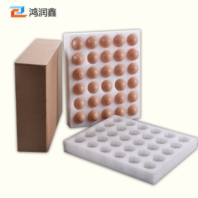 厂家供应 EPE珍珠棉鸡蛋托 现货防摔快递纸箱包装材料对扣透气款图2