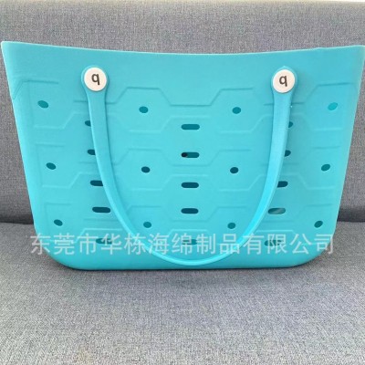 厂家现货 EVA沙滩手提包欧美热卖游泳健身便携包 出差旅行手提袋图1