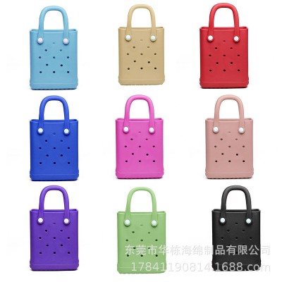 厂家供应 EVA洞洞手提沙滩包 户外游泳衣物装备收纳袋可 镭雕logo图3