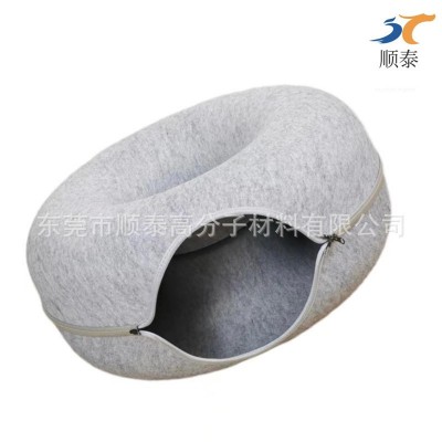 eva绒布复合防寒猫窝 eva异形冷热压箱包垫 EVA复布贴合冷压酒托图5
