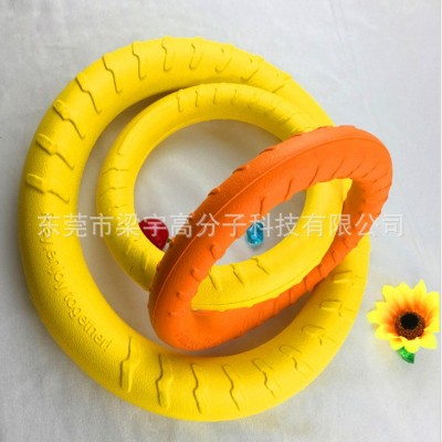 厂家直销EVA发泡耐咬训练玩具宠物球浮水飞盘工作犬咬合训练拉环图4