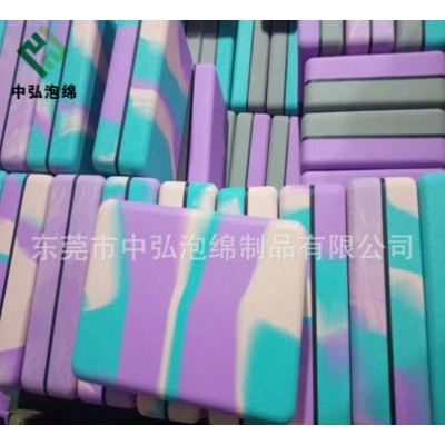 EVA半圆柱线切割彩色龙舟坐垫 eva迷彩彩色瑜伽砖批发图5