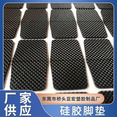 厂家供应黑色硅胶脚垫圆形防 撞硅胶垫 电器家具防 滑减 震硅胶垫图2