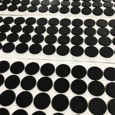 厂家供应黑色硅胶脚垫圆形防 撞硅胶垫 电器家具防 滑减 震硅胶垫