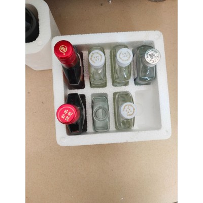 小瓶白酒劲酒果酒扁瓶小郎酒三鞭酒保健酒2支6支8支泡沫箱包装图1