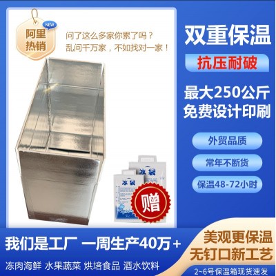 快递 海鲜保温纸箱 生鲜水果保鲜纸箱 保温铝箔纸箱批发图2