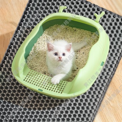 现货eva双层过滤猫砂收集垫防漏防带出溅防滑可水洗超大号猫砂垫图4