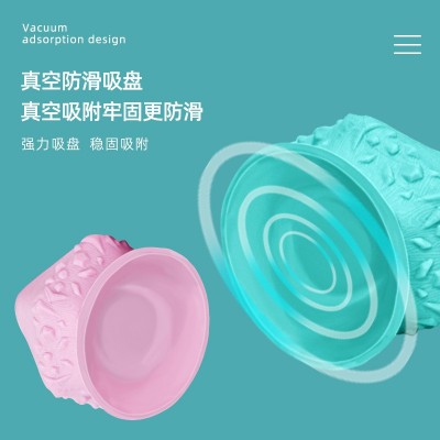 瑜伽硅胶筋膜球按摩肩颈脚底吸盘按摩器足部实心吸附式颈膜球工厂图2