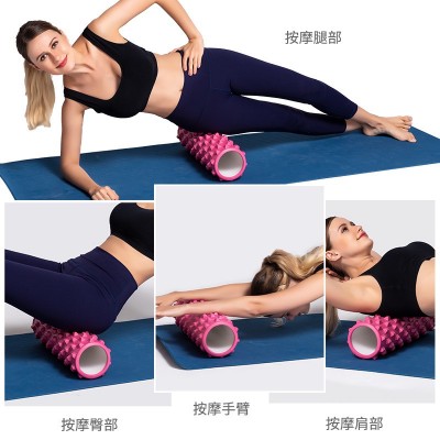 EVA空心滚筒瑜伽柱泡沫轴肌肉放松按摩棒 月牙滚轮狼牙棒瑜伽用品图3