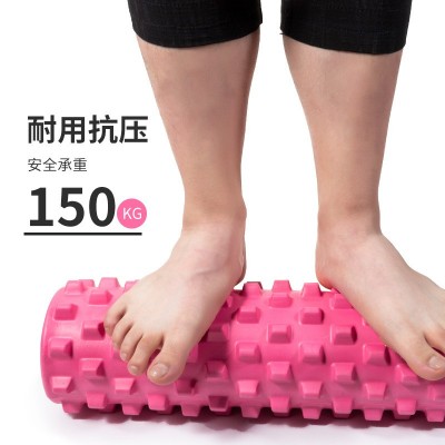 EVA空心滚筒瑜伽柱泡沫轴肌肉放松按摩棒 月牙滚轮狼牙棒瑜伽用品图2