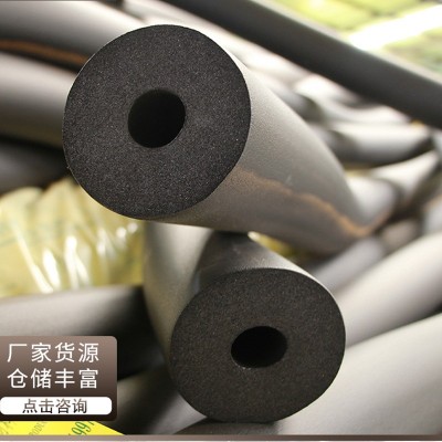 现货b1级空调橡塑管黑色阻燃铝箔橡塑保温管冷热水管道橡塑管壳图2