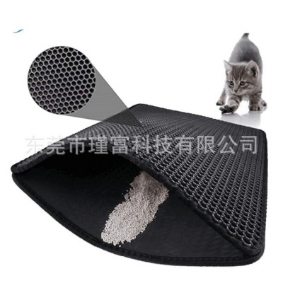双层EVA防滑猫砂垫宠物滤砂垫耐磨耐抓控砂垫 防水防尿陷阱垫图5