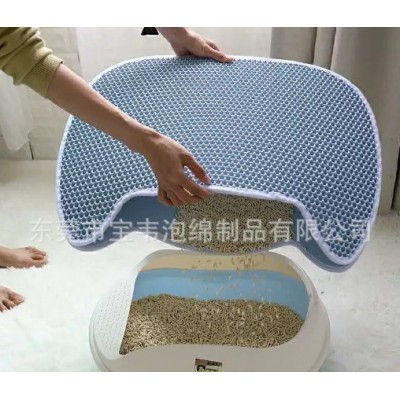EVA双层猫砂垫砂盆防落砂宠物垫玩耍防溅过滤垫蹭脚蜂窝垫猫用品图4