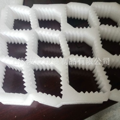 EPE珍珠棉内衬酒瓶鸡蛋玻璃制品快递防震包装雕刻彩色发 泡棉内托图4