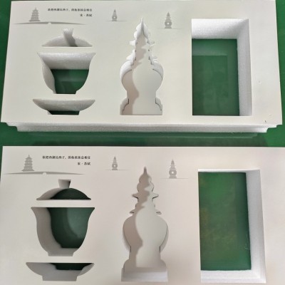 金华义乌EPE珍珠棉贴卡纸内衬珍珠棉裱卡纸开槽挖孔易碎品包装图4