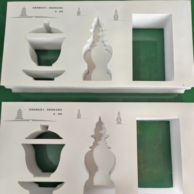 金华义乌EPE珍珠棉贴卡纸内衬珍珠棉裱卡纸开槽挖孔易碎品包装图3