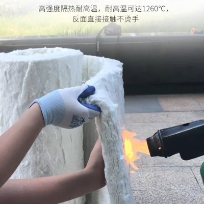 铝箔硅酸铝针刺毯硅酸铝防火包裹锅炉白色保温棉柔性防火包裹卷材图3