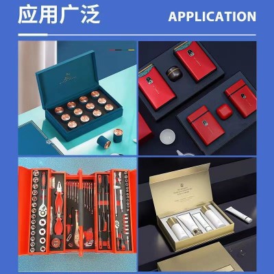 EVA泡棉打包材料内衬 植绒eva包装盒防静电加工包装工具箱一体图3