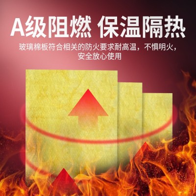 华美防火玻璃棉板高密度隔音棉风管消耐高温隔热棉防火材料图2