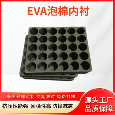 源头厂家电脑eva雕刻一体成型EVA植绒内衬异形防静电泡棉包装内衬图2