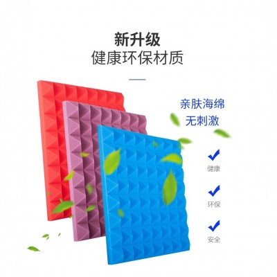 波浪棉金字塔消音棉主播直播间室内墙自粘高密度录音棚降噪吸音棉图3