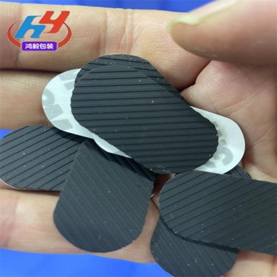 黑色网格纹硅胶垫防滑橡胶垫片自粘硅胶脚垫背胶斜纹赛纹硅胶垫图4