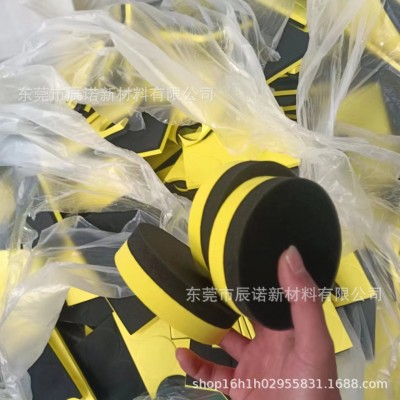 厂家直销黄色EVA复合海绵清洁擦子 汽车玻璃镀晶板擦 圆形海绵擦图3