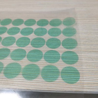 圆形绝缘片绿色pet高温胶单面带胶无痕超薄0.06mm电磁隔离麦拉片图5