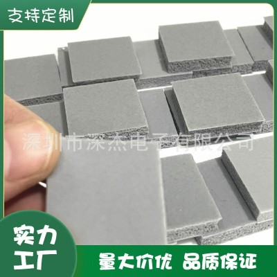 灰色硅胶泡棉液态发泡硅胶垫耐高温阻燃发泡硅胶可背胶模切
