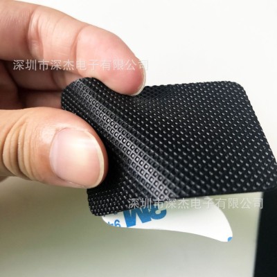 网格硅胶脚垫蓝牙音响脚垫自粘黑色格纹硅胶垫防滑防震脚垫厂家图5