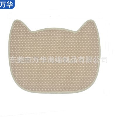 厂家直销EVA猫头U型可加魔术贴双层加厚猫砂垫 可折叠拆卸蜂窝垫图4