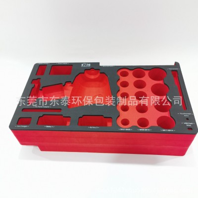 eva工具箱内衬防撞减震异形海绵雕刻 化妆品包装内衬彩色植绒泡棉图3