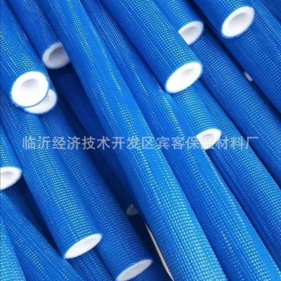 山东临沂厂家 红蓝压花保温管epe珍珠棉分水器用保温隔热护套管图3