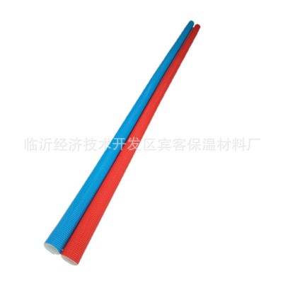 山东临沂厂家 红蓝压花保温管epe珍珠棉分水器用保温隔热护套管图5