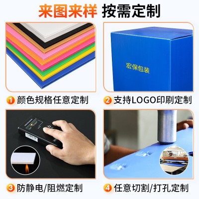 厂家直销青色中空板贴珍珠棉pp中空板包装分隔分格抗压防震批发图4