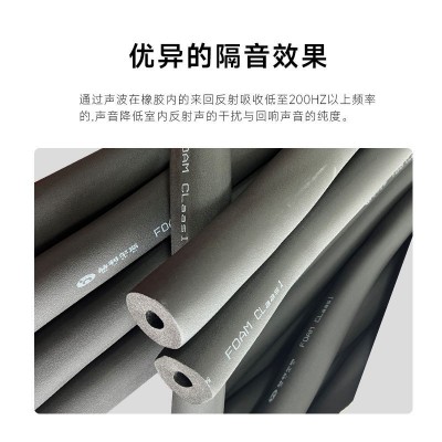 B1级橡塑保温管防冻加厚隔热材料室外管道太阳能保温管套加工定制图3