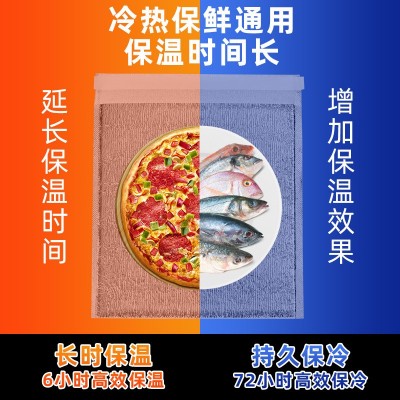 立体铝箔保温袋披萨大闸蟹外卖打包一次性生鲜海鲜保鲜隔热冷藏袋图3