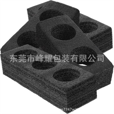 黑色高密度缓冲防护epe海绵内衬 外卖保温箱杯架托打包分装防撒垫图5