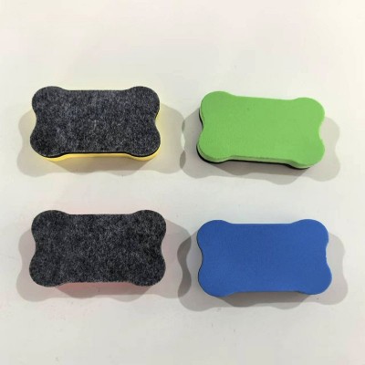 EVA黑板擦毛毡布白板擦彩色黑板擦 创意骨头板擦全新材料厂家批发图2