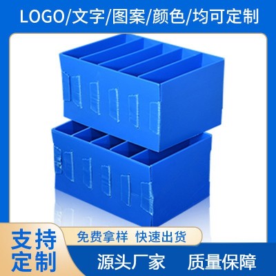 工厂供应周转防水PP塑料中空板周装箱 可定制加刀卡格挡内材板盖图1